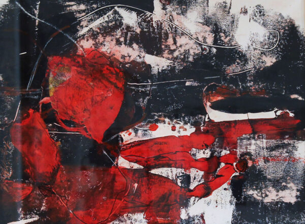 black, white, red  I