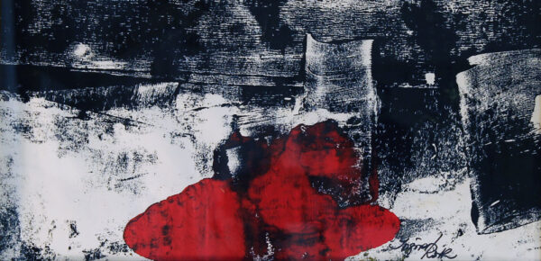 black, white, red II
